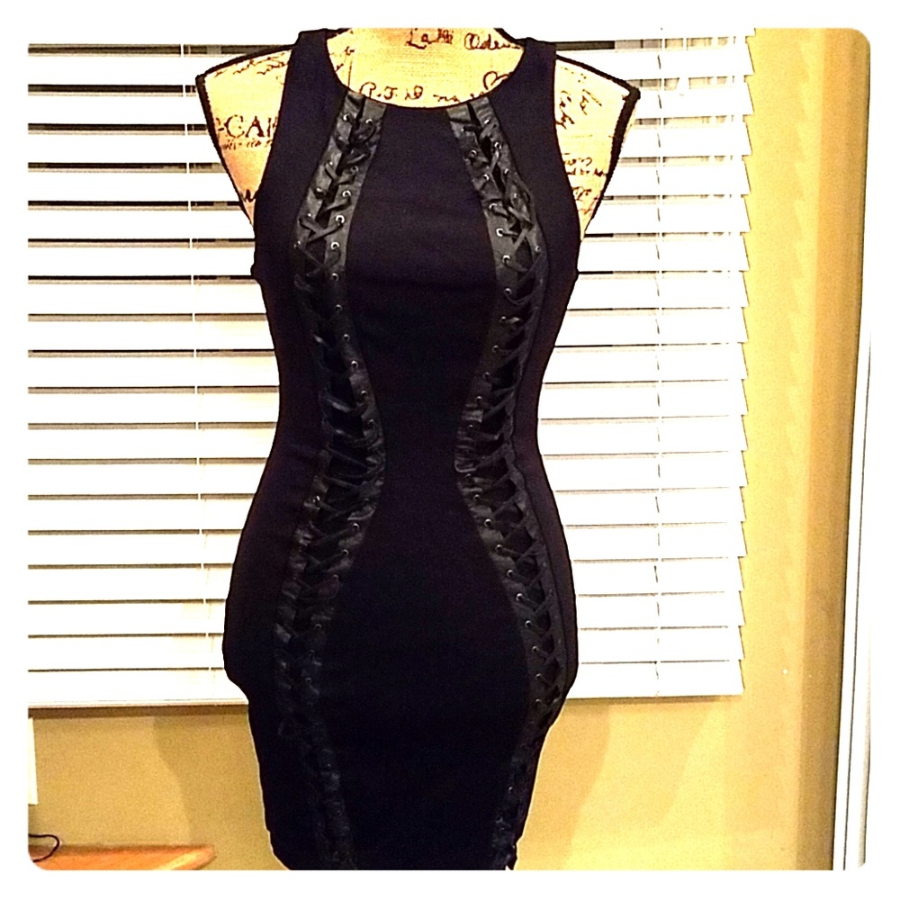 Bebe Lace Up Dress